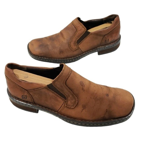 Born Hand Crafted Footwear Loafers Slip On Men Brown Leather10/44 M/W M9560 CKF9 - Picture 13 of 16